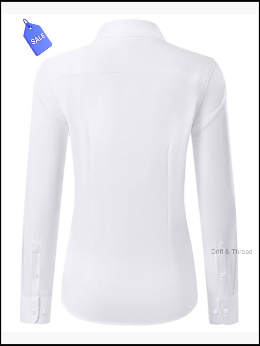 Wrinkle Free Button Down Shirt Classic Fit Long Sleeve Blouse Work - Picture 3 of 7